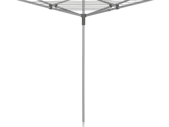 NEW SALE | 40m 4 Arm Rotary Washing Line (Grey) Multiple Tension Adjustment, Folding Outdoor Rotating Clothes Dryer & Ground Spike MOB, Metallic