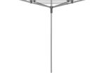NEW SALE | 40m 4 Arm Rotary Washing Line (Grey) Multiple Tension Adjustment, Folding Outdoor Rotating Clothes Dryer & Ground Spike MOB, Metallic
