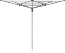 NEW SALE | 40m 4 Arm Rotary Washing Line (Grey) Multiple Tension Adjustment, Folding Outdoor Rotating Clothes Dryer & Ground Spike MOB, Metallic