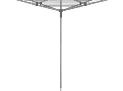 NEW SALE | 40m 4 Arm Rotary Washing Line (Grey) Multiple Tension Adjustment, Folding Outdoor Rotating Clothes Dryer & Ground Spike MOB, Metallic