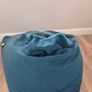Extra large bean bag - teal velvet Image 3
