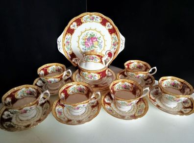 Royal Albert "Lady Hamilton" 21 pc Tea Set