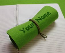 Back to School Personalised Unique Felt Pencil Case