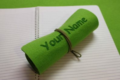 Back to School Personalised Unique Felt Pencil Case