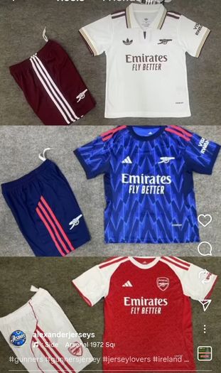Arsenal away kid sizes  season 25/26
