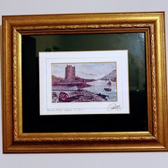 vintage print of Narrow Water Castle