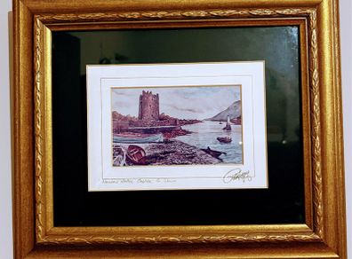vintage print of Narrow Water Castle