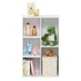 5-Cube Bookshelf, Tool Free Assembly Open Shelves Bookcase 9.4 x 19.7 x 31.5, for Living Room, Bedroom, Home Office, White Image 4
