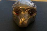 Victorian Silver  Monkey Head Inkwell
