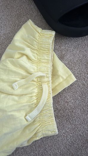 Yellow Zara shorts with free sliders