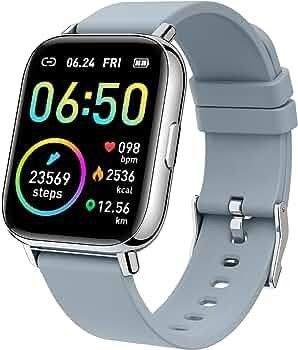MULTIPLE COLOURS AVAILABLE Smart Watch, Fitness Tracker 1.69" Touch Screen Fitness Watch with Heart Rate Sleep Monitor, Step Counter for Men Women Activity Trackers IP68 Waterproof Smartwatch Sports for iOS Android