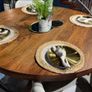 Round Dining Table with Starburst Legs, Ex Display Like New Image 2
