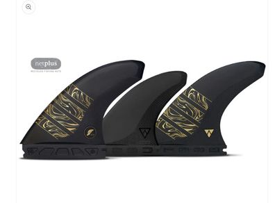 Futures Medium Alpha Vector 3/2 Carbon Surfboard Five Fin - Carbon Black