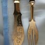 Antique French Silver Plated Knife and Fork Image 8
