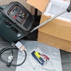 New 5KW Dual Fuel Portable Inverter Generator Gas/Propane/Butane Electronic + Remote Start with wheels (heavy duty, ball bearing) and Retractable handle
