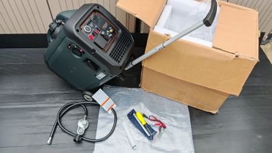 New 5KW Dual Fuel Portable Inverter Generator Gas/Propane/Butane Electronic + Remote Start with wheels (heavy duty, ball bearing) and Retractable handle