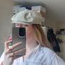 Unworn Y2K Cream Beige Newsboy Cap / Baker Boy Flat Cap Summer 100% Linen Image 4