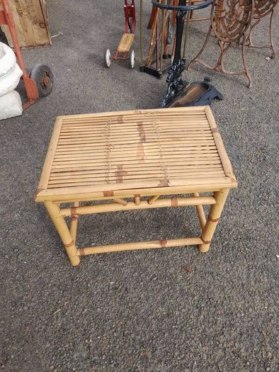 Vintage Bamboo Side Table