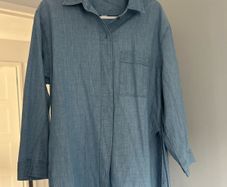 Ladies Light Shirt Denim Effect