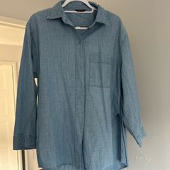 Ladies Light Shirt Denim Effect