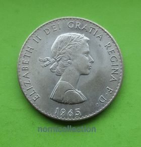 United Kingdom 1965 year coin.