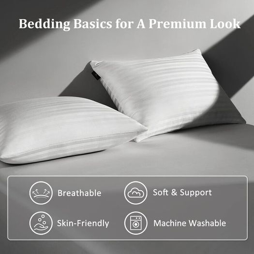 Downluxe Goose Down Pillows -  Queen Size (20"x28") x1