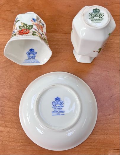 Vintage Aynsley, Pin Dish, Bell and Mini Vase