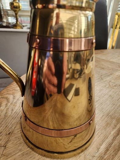 Copper and brass vintage jug.
