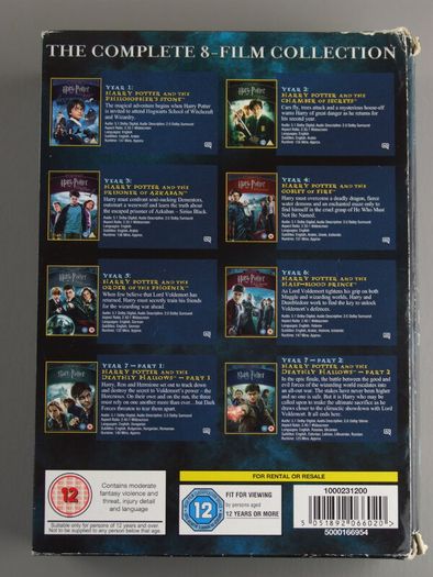 Harry Potter The Complete 8-Film Collection DVD