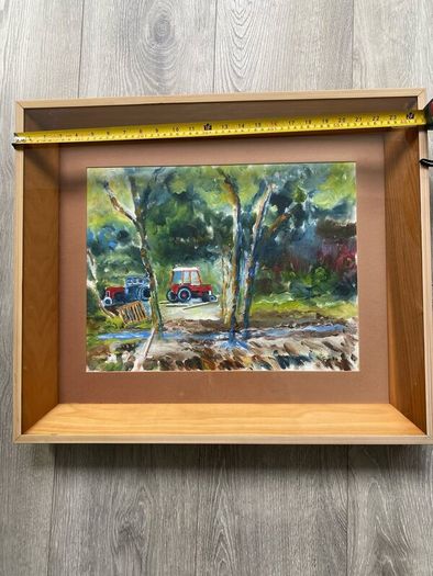 Original oil painting Farm Yard Maam Bridge