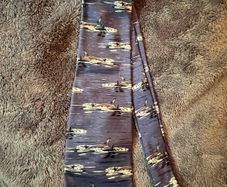 Vintage Tie Rack Silk Dolphin Tie