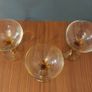 Lovely Set of Three Vintage Mid-Century Hand Blown Liqueur Glasses with Hand Blown Amber Rope Twist Stems - Priced as a Pair, as the Third Glass has a Tiny Chip Image 5