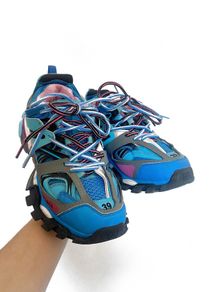 Balenciaga Track Shoes (Blue/Pink/Grey) Size 39