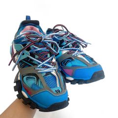 Balenciaga Track Shoes (Blue/Pink/Grey) Size 39