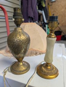 2 x Brass Lamp