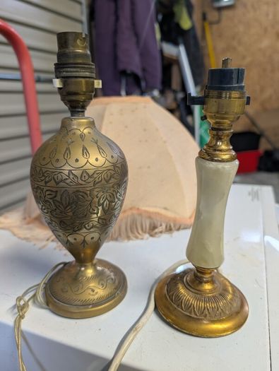 2 x Brass Lamp