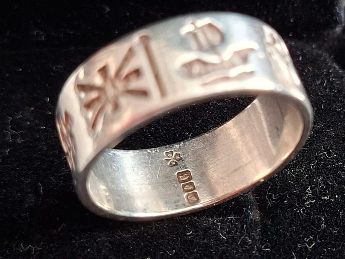 sterling silver history of Ireland ring