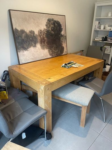 Solid wood country kitchen style table