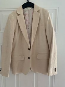 Boys cream linen Blazer