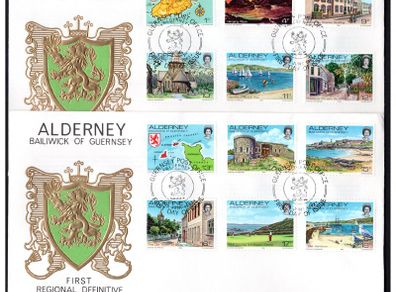 1983 Alderney Island Scenes Definitive Stamps First Day Cover (FDC)