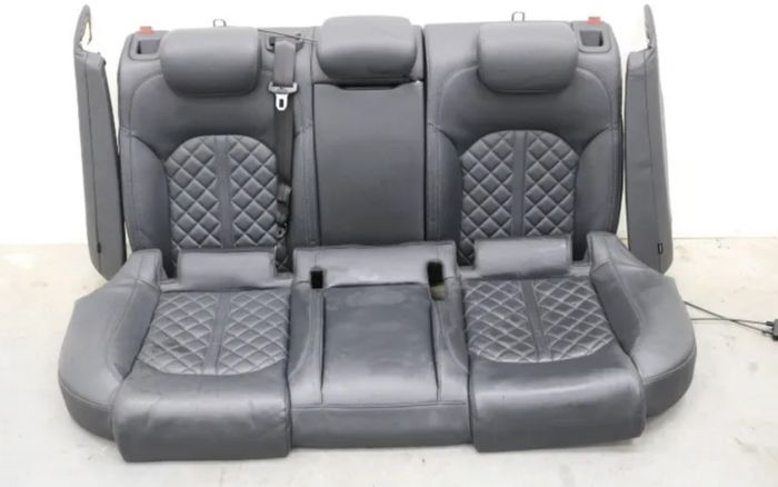 AUDI A6 C7 4G Quattro Black Piano Interior Trim. Flat Button Multi Function Steering Wheel. Super Sport Sline Seats Front Armrest.