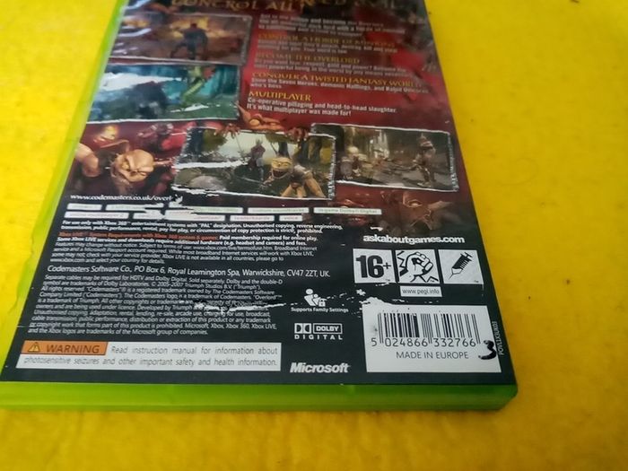 Overlord Xbox 360 games Original