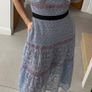 Self-Portrait Blue Lace Midi Dress Image 3