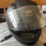 Motorbike Helmet (Royal) Outer Visor & Internal Sun Visor Image 2