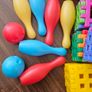 Waffle blocks + bowling pin and ball set + golf set Image 6