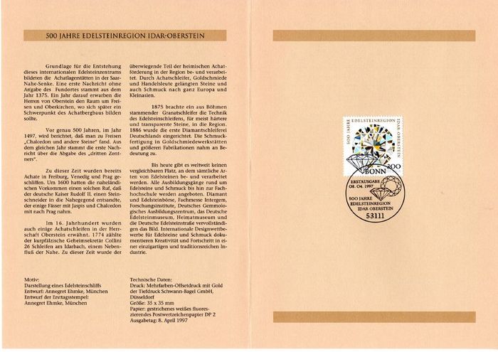 1997 Bundes Republic Deutschland (Germany) Federal Annual Stamp EFT Collection incl 45 images of contents