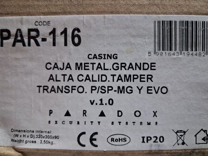 Postage - 2 x Paradox PAR-116 Casings