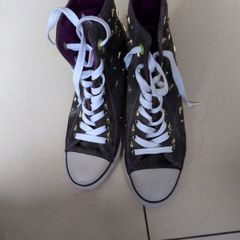 Daddy's Canvas Patterned Ankle Boots.  S.7