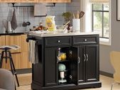 Kitchen Island Kitchen trolley with expandable work surface  Kitchen Cabinet