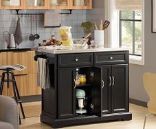 Kitchen Island Kitchen trolley with expandable work surface  Kitchen Cabinet